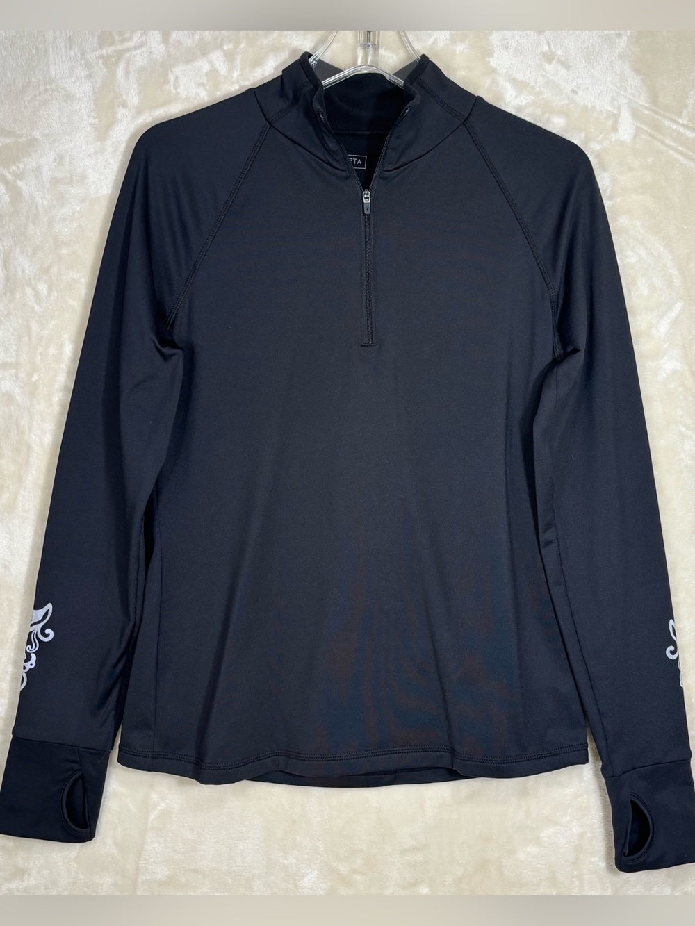 Athleta Women’s Black Stretch Reflective Running Yoga Jacket Size M EUC